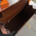 Hermes Hermès Kelly 25cm Barenia Smooth Grain Saddle Leather Waxed Thread Gold Hardware Hand-Stitched