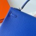 Hermes Hermès Kelly 25cm Togo I7 Lapis Lazuli Blue Waxed Thread Silver Hardware Hand-Stitched
