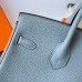 Hermes Hermès Birkin 25cm Togo J7 Flax Blue Waxed Thread Silver Hardware Hand-Stitched