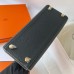 Hermes Hermès Kelly 25cm Togo Ck89 Black Waxed Thread Gold Hardware Hand-Stitched