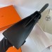 Hermes Hermès Kelly 25cm Epsom Ck89 Black Waxed Thread Silver Hardware Hand-Stitched