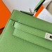 Hermes Hermès Kelly 25cm Epsom 3I Avocado Green Waxed Thread Silver Hardware Hand-Stitched