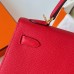Hermes Hermès Kelly 25cm Epsom Q5 National Flag Red Waxed Thread Gold Hardware Hand-Stitched