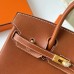Hermes Hermès Birkin 25cm Swift Barenia Smooth Grain Saddle Leather Ck37 Golden Brown Waxed Thread Gold Hardware Out of Stock Hand-Stitched