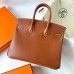 Hermes Hermès Birkin 25cm Swift Barenia Smooth Grain Saddle Leather Ck37 Golden Brown Waxed Thread Gold Hardware Out of Stock Hand-Stitched