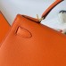 Hermes Hermès Kelly 28cm Epsom Ck93 Orange Waxed Thread Gold Hardware Out of Stock Hand-Stitched