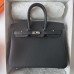 Hermes Hermès Birkin 25cm Togo Ck88 Graphite Grey Waxed Thread Silver Hardware Hand-Stitched