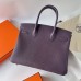 Hermes Hermès Birkin 30cm Togo 59 Grape Purple Waxed Thread Gold Hardware Hand-Stitched