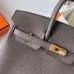 Hermes Hermès Birkin 25cm Togo 8F Tin Grey Waxed Thread Gold Hardware Hand-Stitched