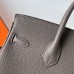 Hermes Hermès Birkin 25cm Togo 8F Tin Grey Waxed Thread Gold Hardware Hand-Stitched