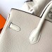 Hermes Hermès Birkin 25cm Touch Togo Calfskin Glossy Nile Crocodile Patch Ck10 Milk White Waxed Thread Silver Hardware Out of Stock Hand-Stitched