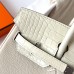 Hermes Hermès Birkin 25cm Touch Togo Calfskin Glossy Nile Crocodile Patch Ck10 Milk White Waxed Thread Silver Hardware Out of Stock Hand-Stitched
