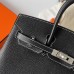 Hermes Hermès Birkin 25cm Sellier External Stitching Epsom Ck89 Black Waxed Thread Silver Hardware Hand-Stitched