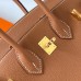 Hermes Hermès Birkin 25cm Sellier External Stitching Epsom Ck37 Golden Brown Waxed Thread Gold Hardware Hand-Stitched