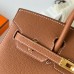 Hermes Hermès Birkin 25cm Sellier External Stitching Epsom Ck37 Golden Brown Waxed Thread Gold Hardware Hand-Stitched