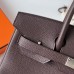 Hermes Hermès Birkin 30cm Togo Ck46 Ebony Waxed Thread Silver Hardware Hand-Stitched