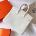 Hermes Hermès Birkin 25cm Togo 0T Mushroom White Waxed Thread Silver Hardware Hand-Stitched