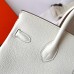 Hermes Hermès Birkin 25cm Togo 0T Mushroom White Waxed Thread Silver Hardware Hand-Stitched