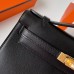 Hermes Hermès Mini Kelly 22cm Swift Imported Plain Leather Ck89 Black Waxed Thread Gold Hardware Hand-Stitched