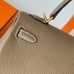 Hermes Hermès Kelly 25cm Togo Ck18 Elephant Grey Waxed Thread Gold Hardware Hand-Stitched