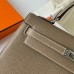 Hermes Hermès Kelly 25cm Epsom Ck18 Elephant Grey Waxed Thread Silver Hardware Hand-Stitched