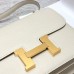 Hermes Hermès Constance 19cm Epsom Mirror Style Ck10 Milk White Waxed Thread Gold Hardware Hand-Stitched