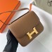 Hermes Hermès Constance 19cm Epsom 3G Chestnut Brown Waxed Thread Gold Hardware Hand-Stitched