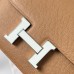 Hermes Hermès Constance 19cm Epsom Waxed Thread 0M Milk Tea Brown White Enamel Buckle Hand-Stitched