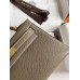 Hermes Hermès Mini Kelly 19cm Imported Epsom Leather Elephant Grey Inner Stitching Milk Tea Pink Gold Hardware Hand-Stitched