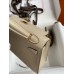 Hermes Hermès Mini Kelly 19cm Imported Epsom Leather Dove Grey Gold Hardware Hand-Stitched