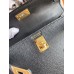 Hermes Hermès Mini Kelly 19cm Imported Epsom Leather Black Gold Hardware Hand-Stitched