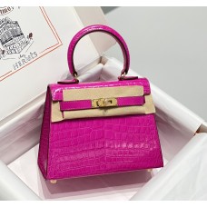 Hermes Hermès Mini Kelly 2 Big-Eared Arabian Nights Purple 19cm Hand-Stitched