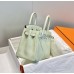 Hermes Hermès Birkin 25 Togo Bubble Green Silver Hardware Hand-Stitched