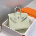 Hermes Hermès Birkin 25 Togo Bubble Green Silver Hardware Hand-Stitched