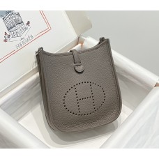 Hermes Hermès Evelyne 18 Togo Dark Grey Silver Hardware Hand-Stitched