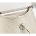 Hermes Hermès Evelyne 18 Togo White Silver Hardware Hand-Stitched