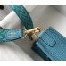 Hermes Hermès Evelyne 18 Togo Blue Gold Hardware Hand-Stitched