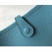 Hermes Hermès Evelyne 18 Togo Blue Gold Hardware Hand-Stitched