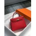 Hermes Hermès Kelly 25 Epsom Red Gold Hardware Hand-Stitched