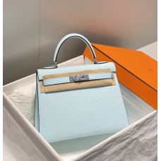 Hermes Hermès Birkin 30 Epsom Sky Blue Gold Hardware Hand-Stitched