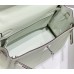 Hermes Hermès Kelly 28 Togo Bubble Green Silver Hardware Hand-Stitched