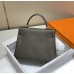 Hermes Hermès Kelly 25 Togo Dark Grey Gold Hardware Hand-Stitched