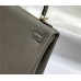 Hermes Hermès Kelly 25 Togo Dark Grey Gold Hardware Hand-Stitched