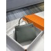 Hermes Hermès Kelly 25 Togo Grey Blue Gold Hardware Hand-Stitched