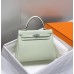 Hermes Hermès Kelly 25 Togo Bubble Green Silver Hardware Hand-Stitched