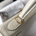 Hermes Hermès Kelly 25 Crocodile Skin Pattern Lambskin Inside White Gold Hardware Hand-Stitched