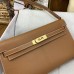 Hermes Hermès Kelly Elan 27 Goat Skin Brown Gold Hardware Hand-Stitched