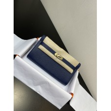 Hermes Hermès Kelly WOC 20.5 Blue Epsom Gold Hardware 20.5 x 11 x 2 cm Hand-Stitched