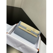 Hermes Hermès Kelly WOC 20.5 Light Blue Epsom Gold Hardware 20.5 x 11 x 2 cm Hand-Stitched