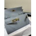 Hermes Hermès Kelly WOC 20.5 Light Blue Epsom Gold Hardware 20.5 x 11 x 2 cm Hand-Stitched